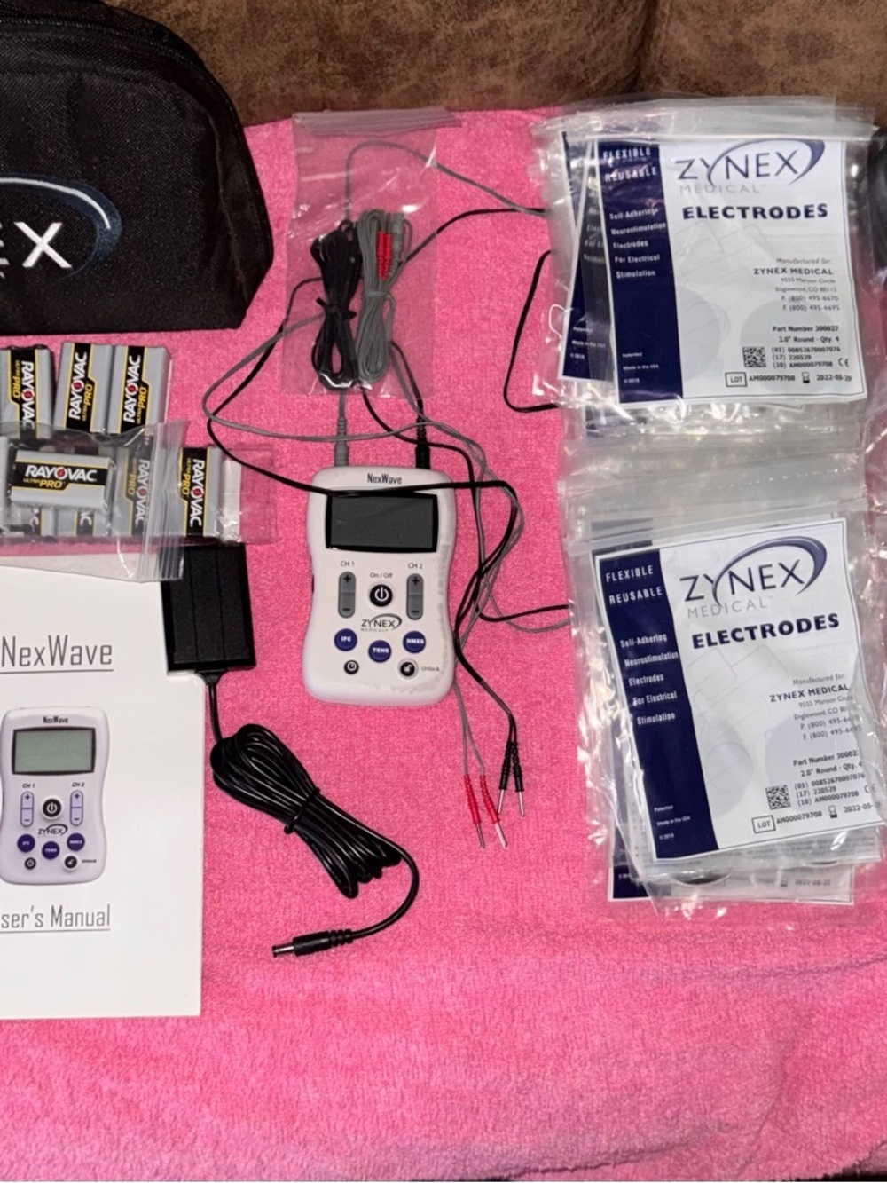 NexWave Portable TENS Unit - Pink
